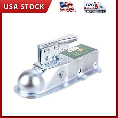 #ad Adjustable Trailer Coupler For 1 7 8in Hitch Ball 2in Channel Width 2000LBS $12.79