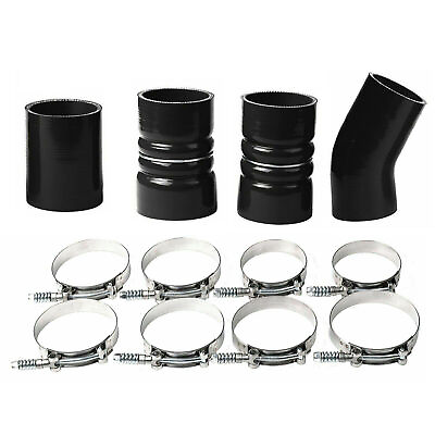#ad Black Turbo Intercooler Hose Boot w Clamps Kit for 03 07 Ford 6.0L Powerstroke $107.38