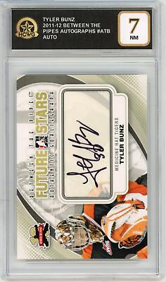 #ad 2011 12 Between the Pipes Autographs #ATB Tyler Bunz Graded Mint HCWG 9 C $39.99