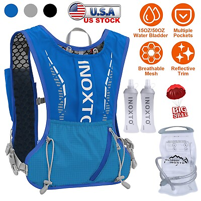 #ad Outdoor Hydration Vest Backpack W 2L Water Bag Marathon Running Cycling Hiking $35.49