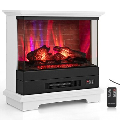 #ad 27quot; Freestanding Electric Fireplace 4780 BTU Heater 7 Level Flame Home W Remote $198.96
