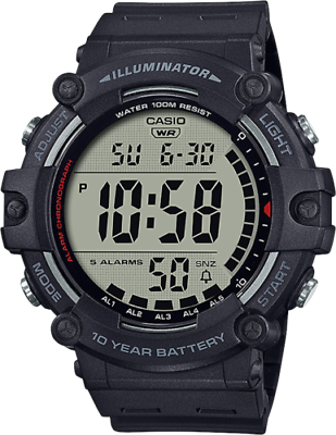 #ad Casio AE1500WH 1AV Chronograph Watch Illuminator 5 Alarms 10 Year Battery $25.75