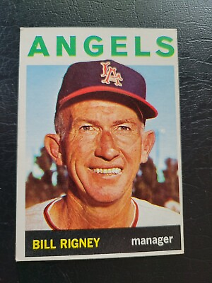 #ad 1964 Topps Baseball Card BILL RIGNEY #383 Los Angeles Angels $3.25