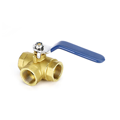 #ad 3 4quot; 3 Way Ball Valve Female L Port Vinly Insulation Handle 600 WOG DN20 USA $27.89