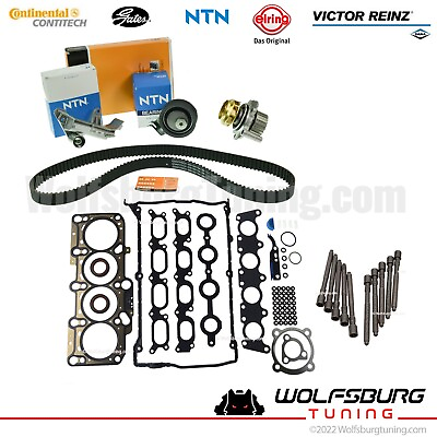 #ad OEM MK4 VW 1.8T 1.8 Turbo Cylinder Head Bolt Gasket Set Timing Belt Kit water pu $288.86