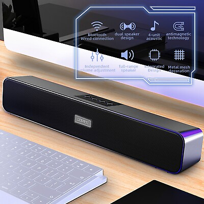 #ad Wireless Bluetooth 5.0 Stereo Surround Sound Dual Speakers Home Theater Gaming $20.99