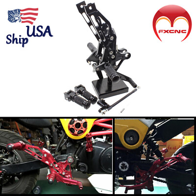 #ad CNC Rearsets Rear Set Foot Pegs For Honda GROM MSX125 2012 2013 2014 2015 GP $125.99