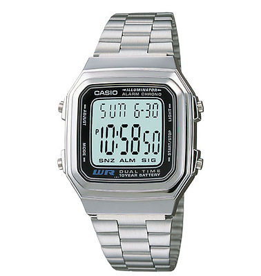 #ad Casio A178WA 1AV Digital Watch Chronograph Alarm Day Date 10 Year Battery $24.50