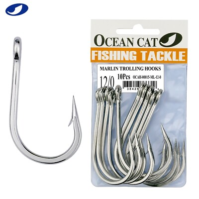 #ad OCEAN CAT Marlin Assist Trolling Bait Hooks Stainless Steel Saltwater Fishing $24.59
