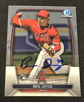 #ad 2023 Bowman Chrome Signed Ben Joyce #36 RC Rookie Angels Autographed Auto Card $14.99
