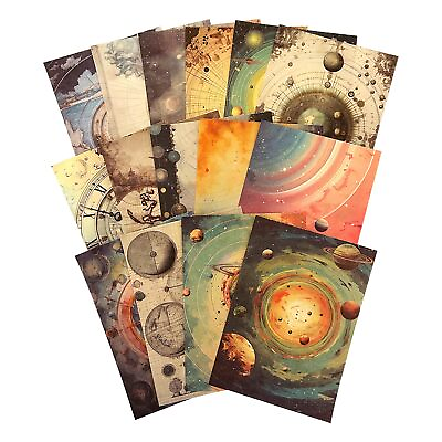 #ad 100Pcs Scrapbook Craft Paper Kit for Scrapbook Journaling Supplies，Planet Cra... $10.26