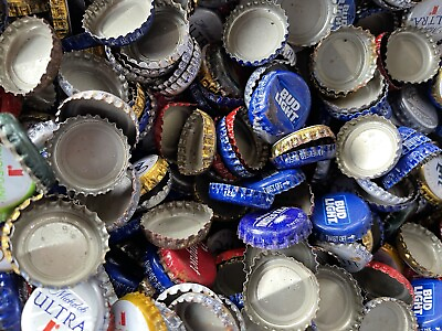#ad 600 Beer Caps Mixed Dented 3 Pounds Bulk Lot Crafts Dented Fresh Off The Bar $20.00