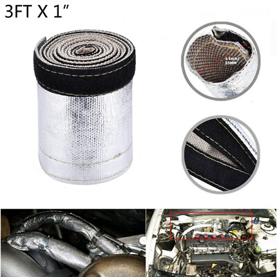 #ad 3FtX1quot; Insulation Sleeve Metallic Heat Shroud Sleeve Wire Hose Protect Cover $13.99