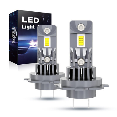 #ad 2x H7 LED Headlight Bulbs Kit 6500K 200W Led Canbus Bulbs Noiseless Super White $49.99