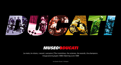 #ad DUCATI MUSEUM 1998 OPENING ADVERTISING POSTER $49.95