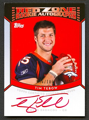 #ad TIM TEBOW 2010 TOPPS RED ZONE INK ROOKIE AUTO AUTOGRAPH RC 100 *VERY RARE* $149.99