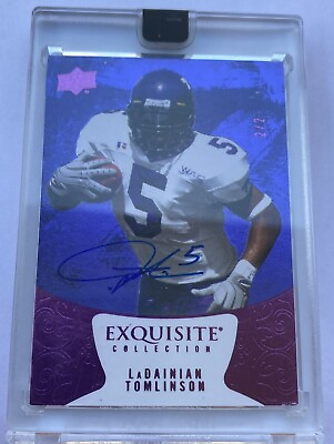 #ad 2014 football exquisite collection card number 44 LaDainian Tomlinson Autog 2 $143.00