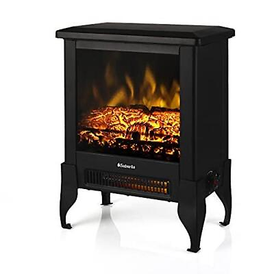 #ad TURBRO Suburbs TS17 Compact Electric Fireplace Stove 18” Freestanding Stove $86.99