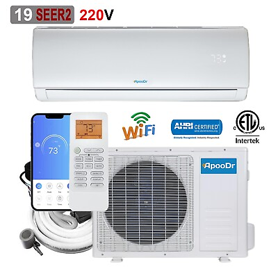 #ad 18000 BTU 19 SEER2 Mini Split Air Conditioner Inverter Heat Pump 220V Wifi $775.00