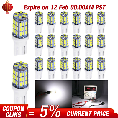 #ad 20 pcs T10 Wedge 1.2W Bulb pure white LED For Malibu 12V DC Landscape Light $11.98