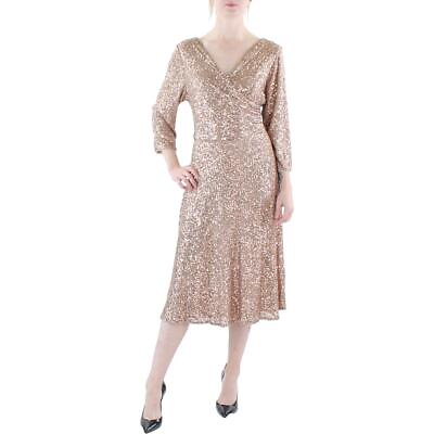 #ad Alex Evenings Womens Sequined Below Knee Cocktail and Party Dress BHFO 5365 $39.99