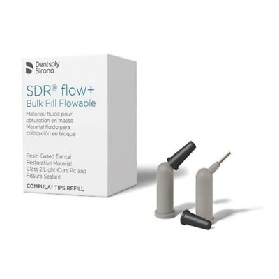 #ad Dentsply SDR Posterior Bulk Fill Flowable Base 15 Compula Tips universal shade $64.39