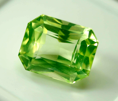 #ad AAA 6.8 CT Natural Olive Green Peridot Radiant Certified Loose Gemstone Cut $19.49