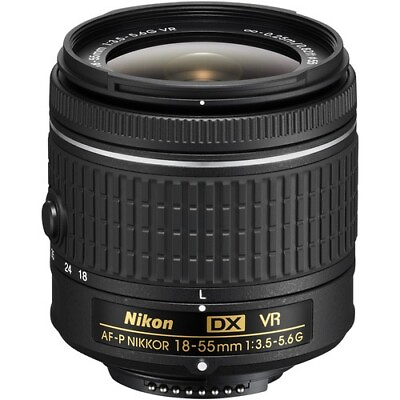 #ad Open Box Nikon DX AF P Nikkor 18 55mm f 3.5 5.6 G VR Zoom Kit F Mount Lens $95.00