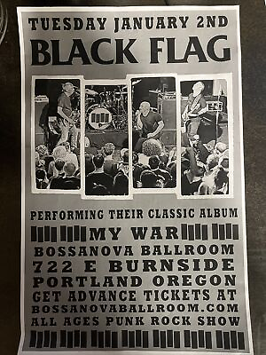 #ad Black Flag 2024 My War Concert posters 11x17 $5.00