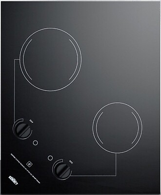 #ad Summit Appliance CR2B121 21quot; Wide 115V Two burner Radiant Electric Cooktop $459.00