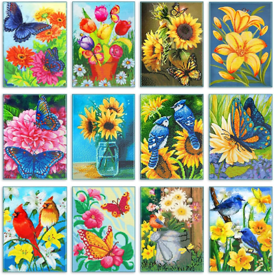 #ad 12 Pack Diamond Painting Kits for Adults 5D DIY Flower Diamond Art Paint with $25.95
