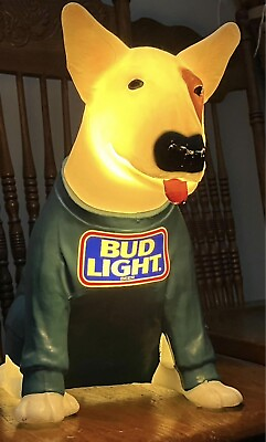#ad Rare 1986 Spuds Mackenzie Bud Light Beer Bar Lamp Dog Blow Mold Anheuser $500.00