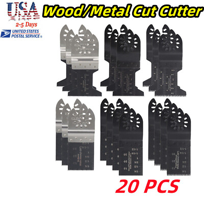 #ad 20Pcs Oscillating Multi Tool saw blades Wood Metal Cut Cutter For Dewalt Fein US $20.69