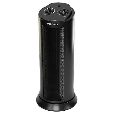 #ad 17quot; 1500W Ceramic Tower Space Heater Black Home Adjustable Thermostat Timer $30.84
