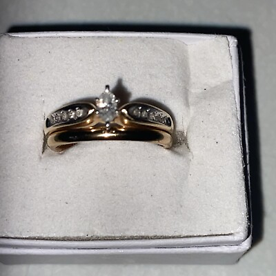 #ad 10 K Diamond Marquise Diamond Engagement Ring Size 7 $150.00