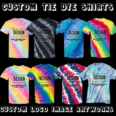 #ad Ink Stitch Design Your Own Custom Printed Tie Dye Unisex T shirts $26.99