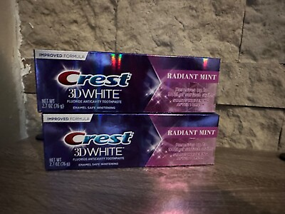 #ad crest 3d white radiant mint toothpaste 2pks of 2.7oz $6.99