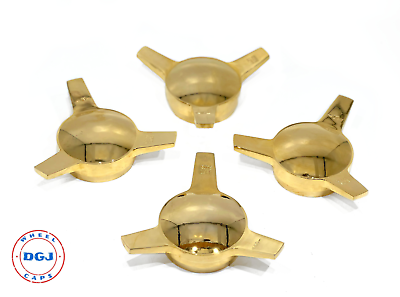 #ad 3 Bar Smooth Straight Gold Knock Off Spinner Caps for Lowrider Wire Wheels $349.99