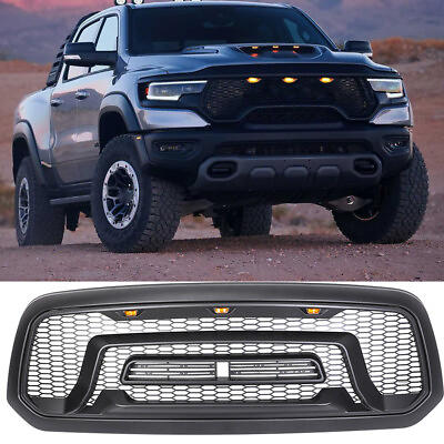 #ad For 2013 2018 Dodge Ram 1500 Big Horn Front Bumper Grille Grill Black W letters $124.11