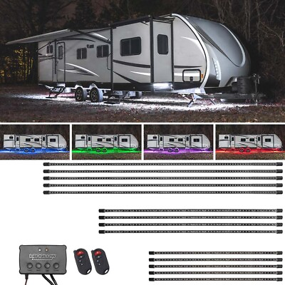 #ad LEDGlow Million Color Slimline 20ft 25ft RV Camper LED Underglow Lighting Kit $469.99