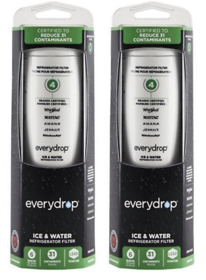 #ad NEW Every D²rop by 2 Pack Ice and Water Refrigerator Filter 4 ED²R4RX²D1 Sealed $31.47