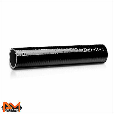 #ad 12quot; Long Straight Coupler 2quot; Intake Intercooler 4 Ply Silicone Pipe Hose Black $10.89