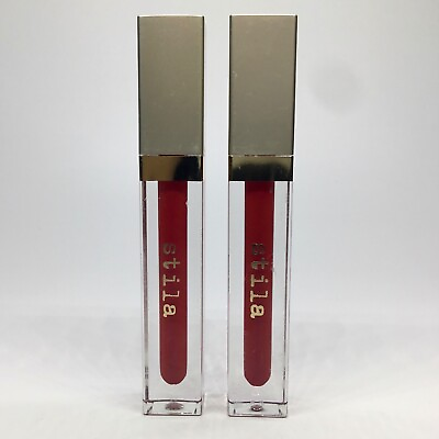 #ad X2 pc Beauty Boss Lip Gloss In The Red by Stila 0.11 oz Lip Gloss NO BOX $17.99