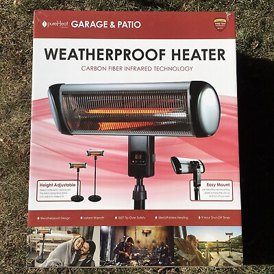 #ad PureHeat 5100 BTU Indoor Outdoor Weatherproof 1500W Electric Infrared Heater $159.99