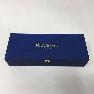 #ad Waterman S0636990 Exception Rollerball Pen Slim in Black with Gold Trim amp; Box $220.00