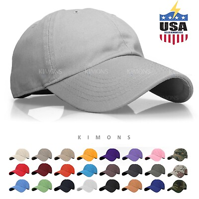 #ad Cotton Baseball Cap Ball Dad Hat Adjustable Plain Solid Washed Men Washed PC II $8.22