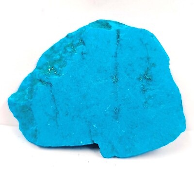 #ad 178Ct Certified Natural Arizona Slab Rough Sky Blue Turquoise Loose Gemstone AKR $10.63