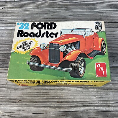 #ad AMT Street Rods #x27;32 Ford Roadster 25th Anniversary 1 25 Scale Model Kit $30.00