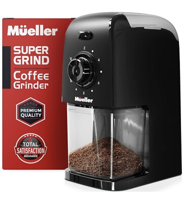 #ad Mueller Super Grind Coffee Grinder Black Electric tested. Open box $28.05