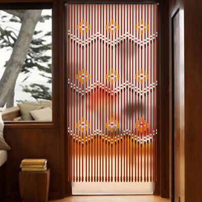 #ad 31 32 line Wooden Beads String Curtain Room Summer Blind Fly Mosquito Bug Screen $33.39